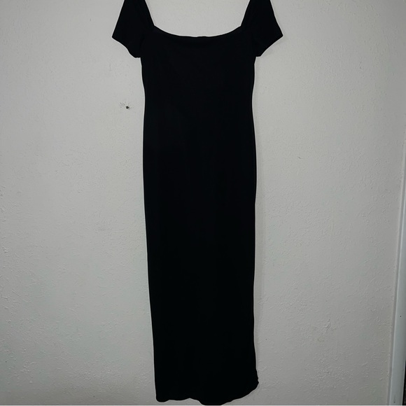 Laundry by Shelli Segal Vintage Square Neckline Black Full Length Evening Dress - Picture 1 of 16